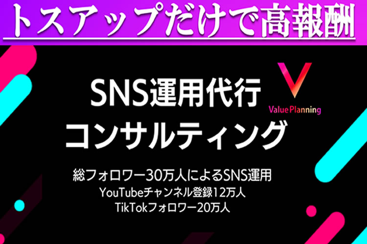 「SNS運用代行コンサルティング」販売代理店募集